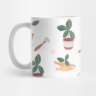 Pattern with Gardening elements Mug